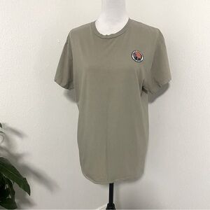 Urban Outfitters Bowery Supply Co “Death Valley Arizona”Patch Shirt Beige Medium